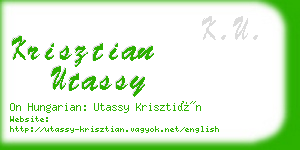 krisztian utassy business card